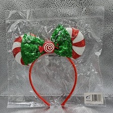Christmas Mouse Ear Headband Sequin Festive Holiday Hair Accessory for Women ...