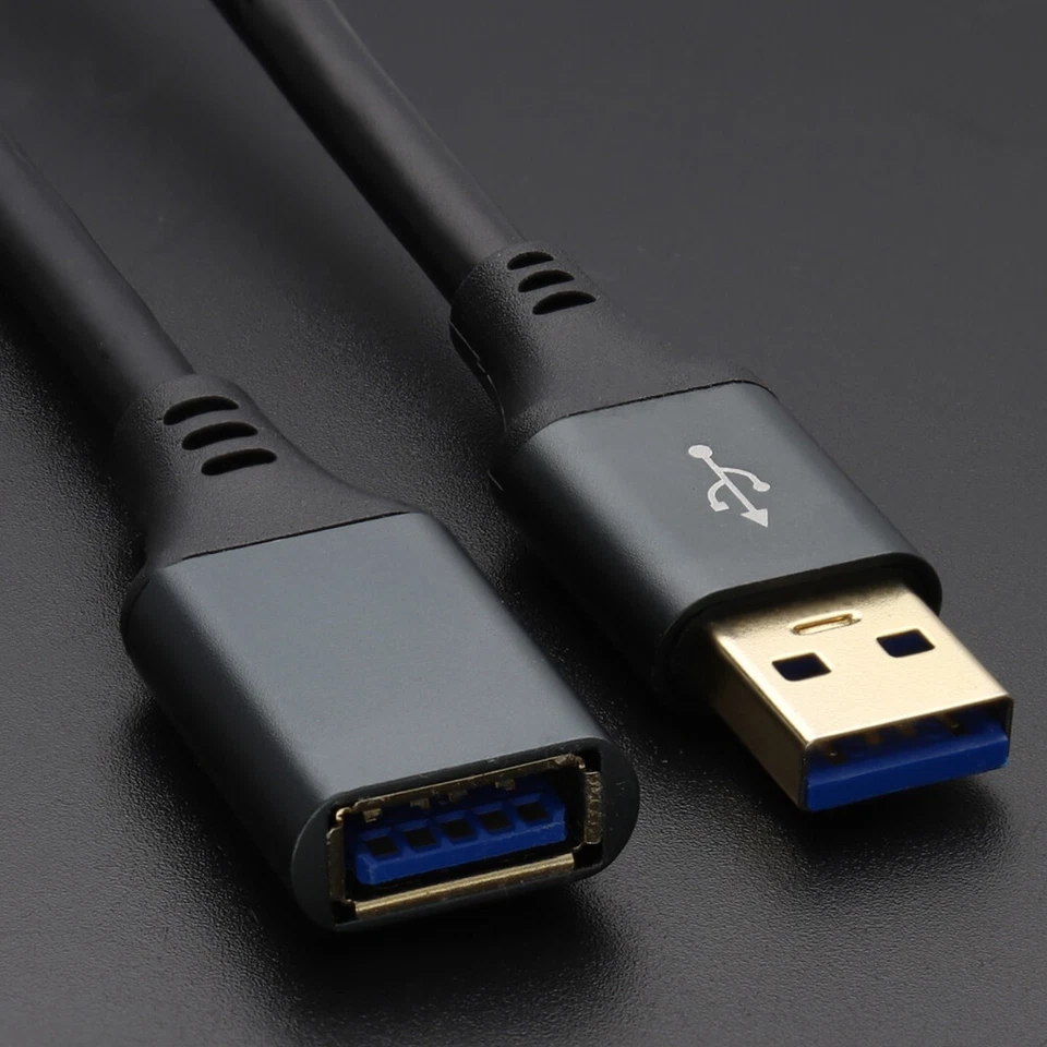 PRO Metal USB 3.0 EXTENSION Cable 20AWG 5Gb/s Lead A to Female Socket 1m/2m/3m - Image 2 of 4