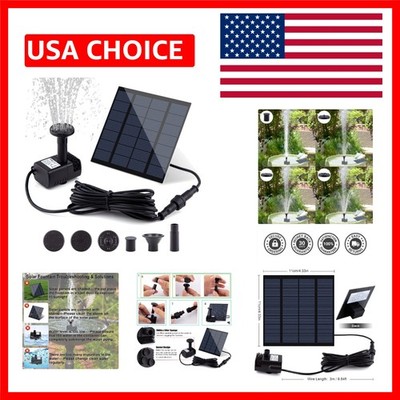 Eco-Friendly Solar Water Fountain Pump Kit with Built-In Filter & 4 Styles