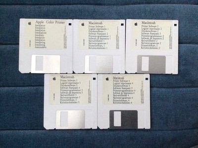 Vintage Original Apple MACINTOSH Software Drucker Software Festplatten & Installation