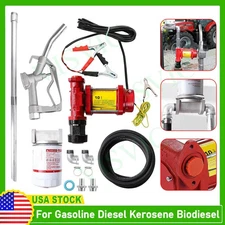 Fuel Transfer Pump Electric Diesel Kerosene Pump 12V DC 10GPM with Nozzle Hoses