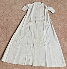 1880's White Homemade Machine Stitched Infants Cotton Nightgown - REDUCED 