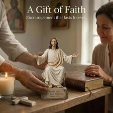Bible Verse Base Resin Jesus Statue Religious Figurine  Religious Gift
