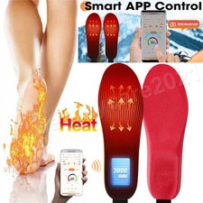 Cuttable Heated Insoles USB Rechargeable Foot Warmer 3 Level Heating APP Control