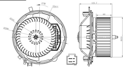 INTERIOR BLOWER FOR AUDI CUPRA MAN NRF 34283 - Picture 6 of 11
