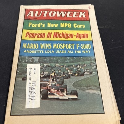 Autoweek Magazine June 21, 1975 Mario Wins Mosport F-5000