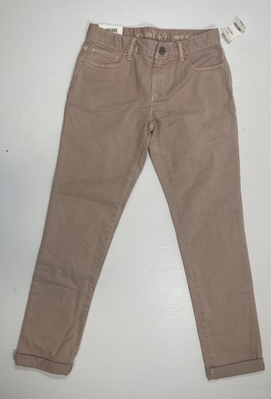 Gap Kids Girls Rose Pink Cotton Adjustable Waist Mid Rise Stretch Skinny Jean 12