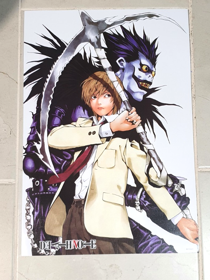 Death Note Anime Poster – Light & L Ryuk Wall Art 16.5x11.25 Inch