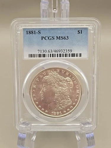 1881-S Morgan Silver Dollar $1 - PCGS MS63