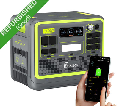 FOSSiBOT F2400 2048Wh 4800W Tragbare LFP Powerstation Solargenerator/400W Panel