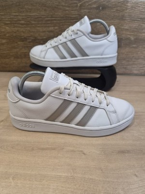 Adidas Grand Court weiß Leder Cloudfoam Turnschuhe Damen UK 7 atemberaubend