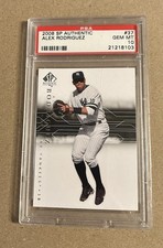 2008 ALEX RODRIGUEZ SP AUTHENTIC #37 PSA  10 YANKEES (681)