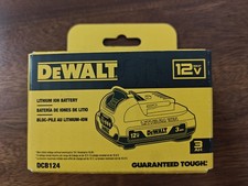 New On Box DeWalt 12V MAX DCB124 3Ah Lithium-Ion Battery