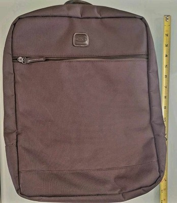 Bric's Maroon Padded Solid Laptop Backpack, Universal Fit, 18 x 14 in