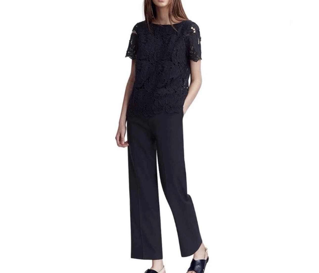 TORY BURCH navy lace Avalon jumpsuit  Size  2 thumbnail 3