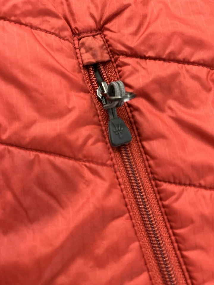 Ibex 夹克男式大号羊毛 Aire Puffy 拉链橙色户外远足 — 第 3/4 张图片