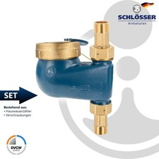 Steigrohr Hauswasserzähler Baulänge 150 mm, inkl. Verschraubungen 2 Zoll x 1 1/2