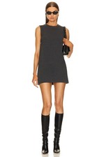 Chic Minimalist Norma Kamali x Revolve Grey Tailored Mini Dress XL  Sleek
