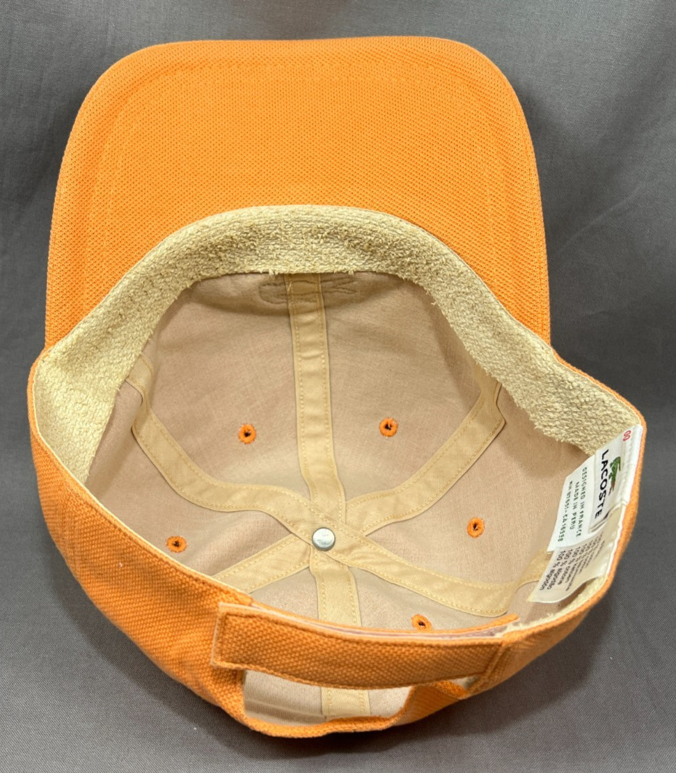 Lacoste Strapback Hat Cap Orange Preppy Adjustable Golf Tennis Baseball Dad Mens thumbnail 12