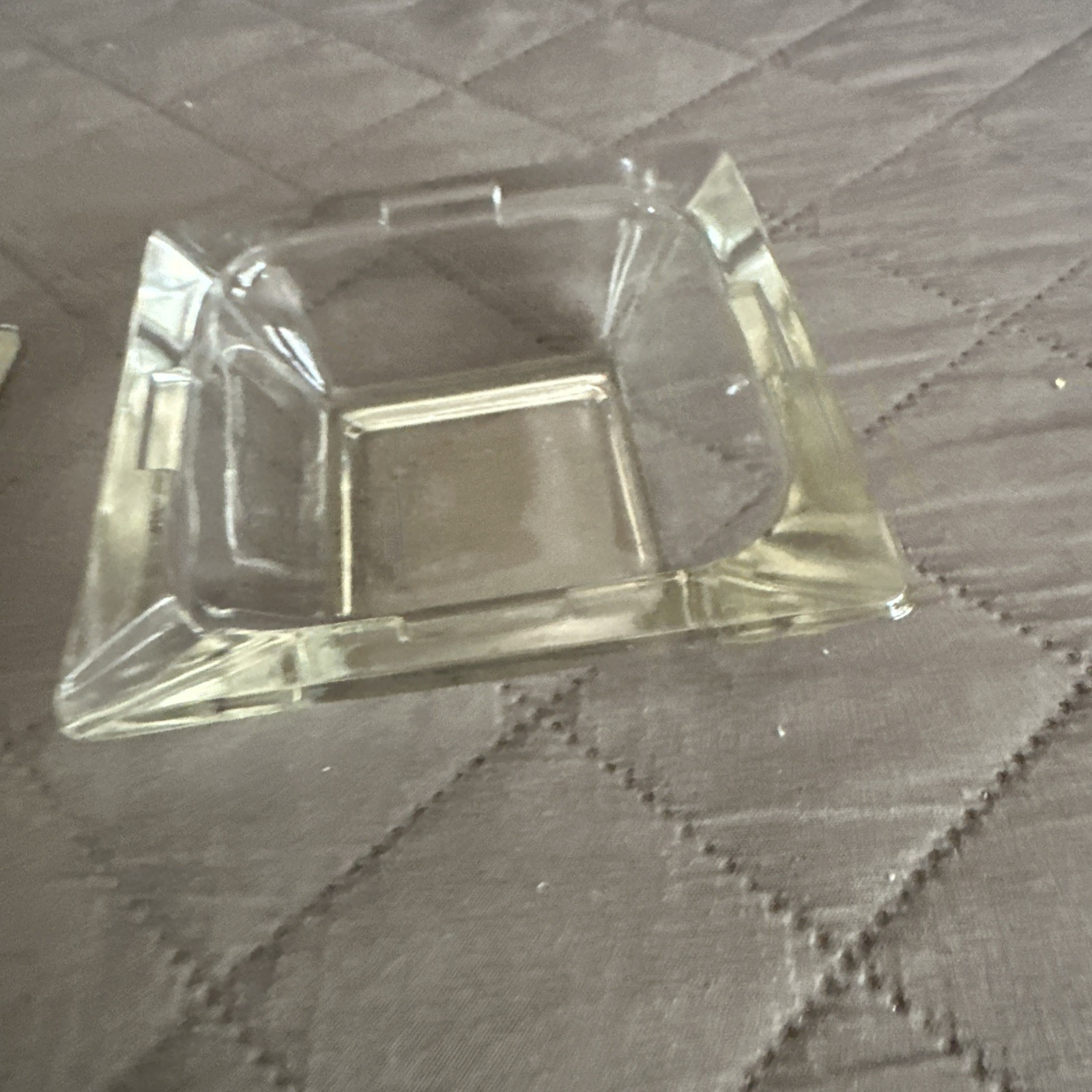 Art Deco Covered Glass Trinket dish