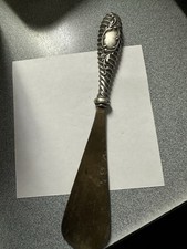 Vintage Ornate Sterling Silver Handled Shoe Horn