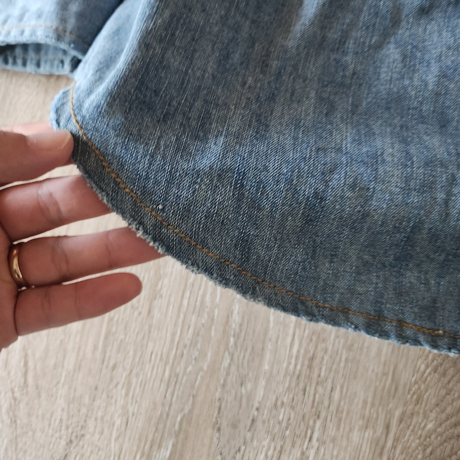 Izzue Raw Patchwork Denim Flannel Button Up Shirt… - image 13