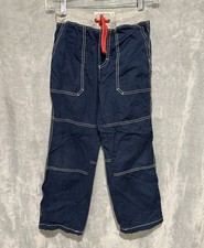 Mini Boden Lined Pants Boys 9 Yr Contrast Stitch Drawstring Waist Blue