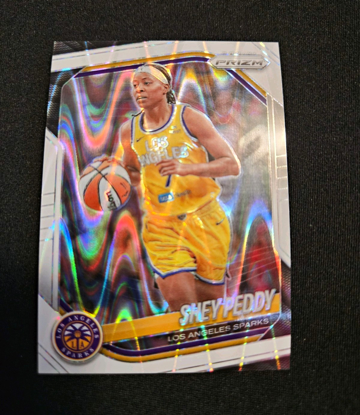 Panini 2025 Prizm WNBA Shey Peddy Los Angeles Sparks #136 White Seismic