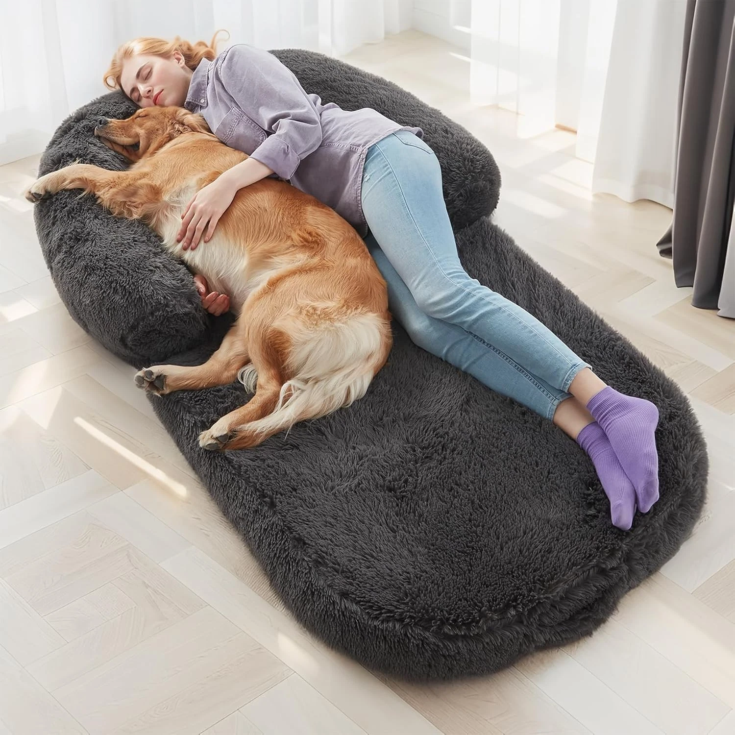 Foldable Man Dog Bed Orthopedic Memory Foam Man Size Dog Bed Large pet Bed