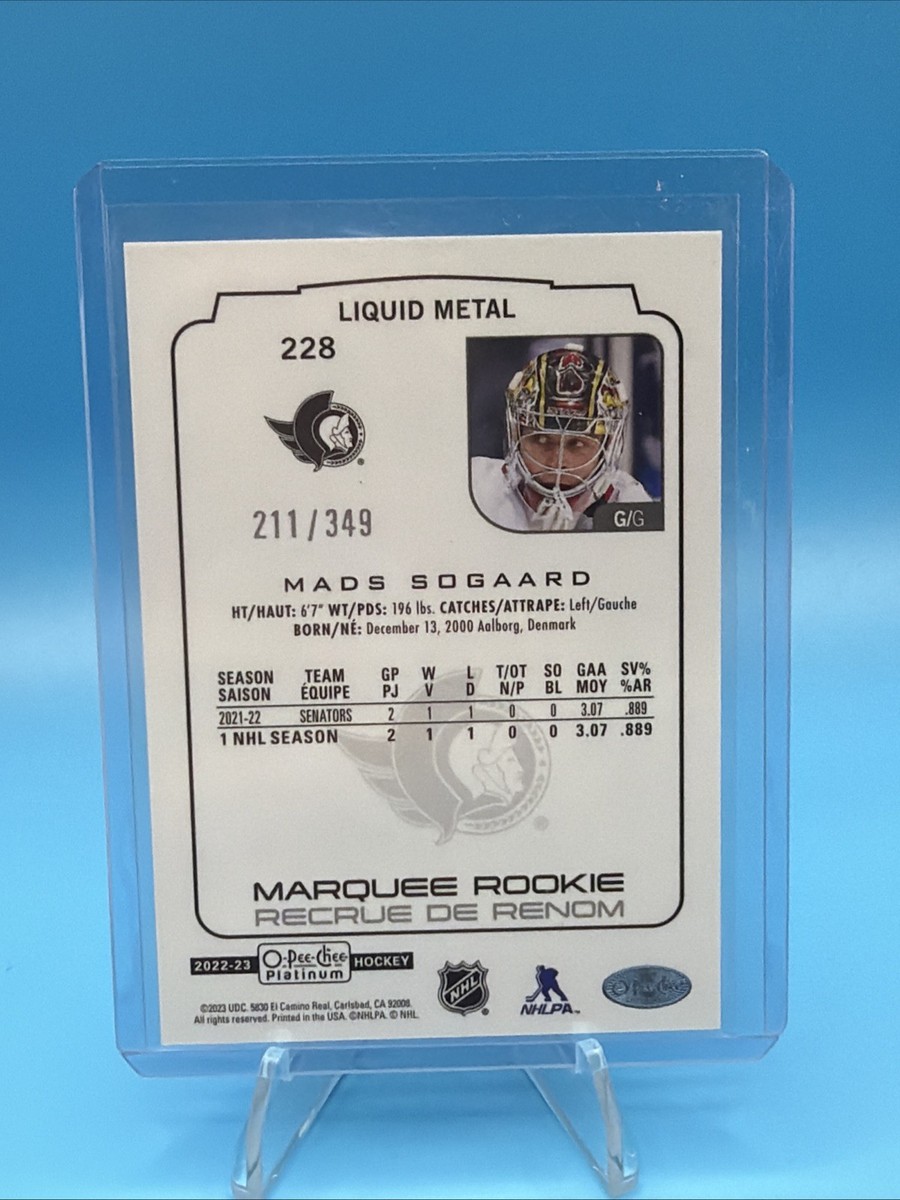 2022-23 O-Pee-Chee Platinum Marquee Rookies Liquid Metal Mads