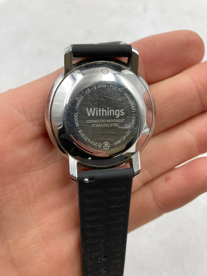 Reloj rastreador de actividad Withings HWA01 esfera blanca sin probar como está para piezas Foto 4 de 4