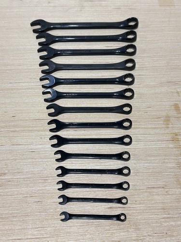 SK Tools USA RARE 14pc Block Oxide Combination Metric Wrench Set 6-19mm, Kit Bag - Picture 2 of 15