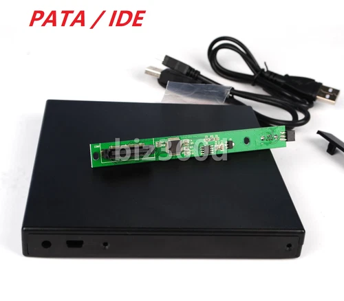 USB 2.0 External Case Enclosure For 12.7mm PATA IDE Laptop Tray Load DVD drive