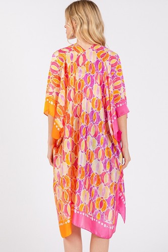 Do Everything in Love Sommer-Kimono zweifarbig Borte abstraktes Muster seidiges Gefühl - Bild 33 von 35