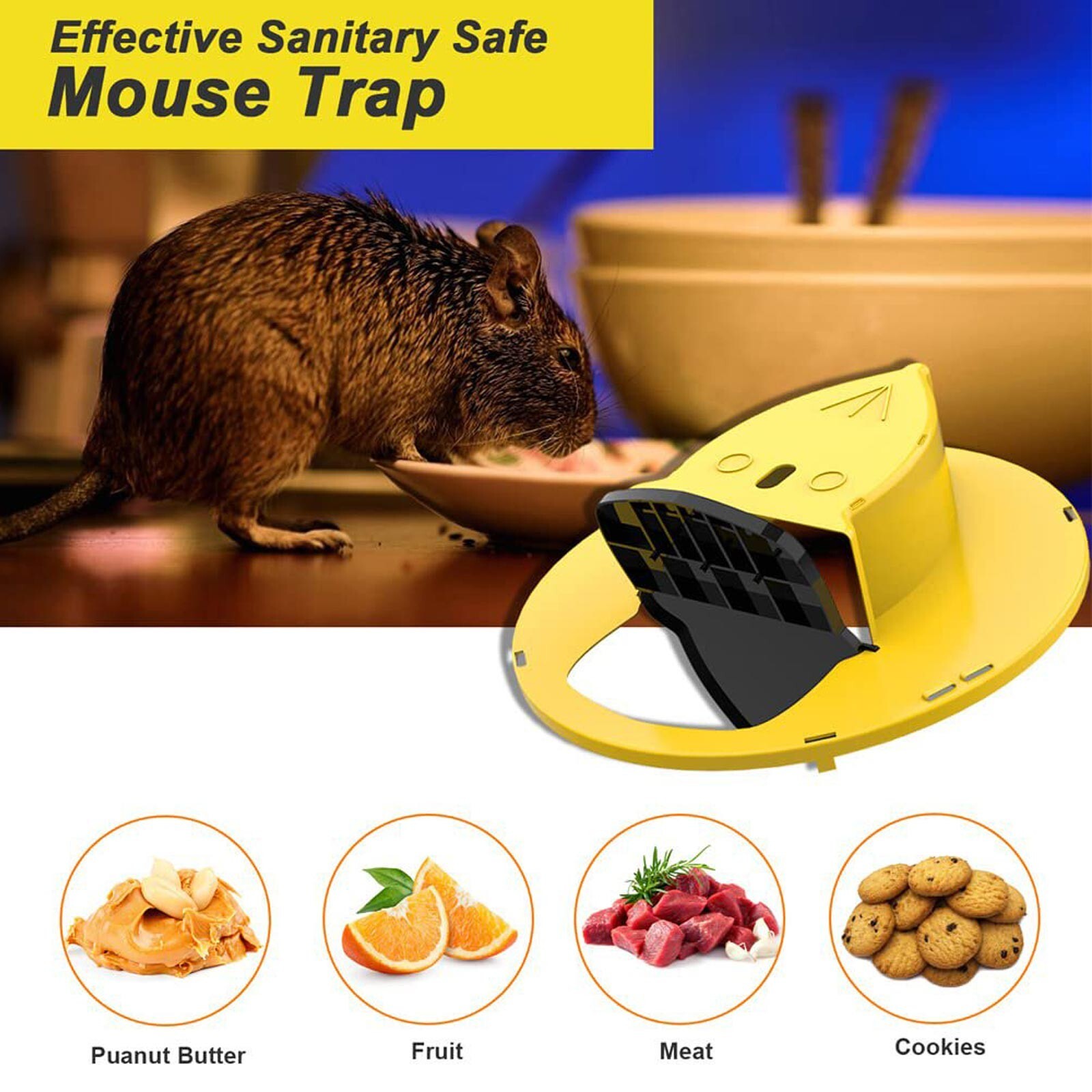 Mouse Trap Flip Slide Bucket Lid Mouse Rat Trap With Ladder Mousetrap
