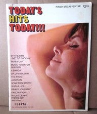 TODAY'S HITS TODAY songbook 1966 Glen Campbell piano Animals Al Hirt Johnny Cash