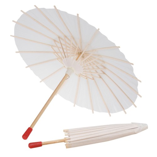 2Pcs Blank Oil Paper Umbrella For Children DIY Handmade Prop Paper Umbrella Gift - Picture 6 of 23