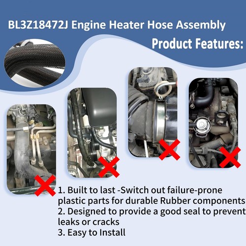 1PCS HVAC Heater Hose Fit For 2011-2014 For Ford F-150 3.5L V6 BL3Z18472J - Picture 10 of 11