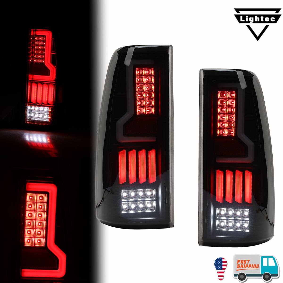 Pair Of Tail Light Assemblies For 1999-2006 Chevy Silverado & 99-02 GMC Sierra 1500/2500/3500