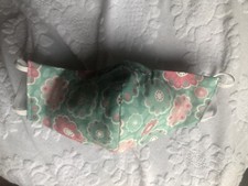 Face Mask FLORAL- Comfy Fit. Cotton-Washable With Filter Pkt/Wire. Reversible 