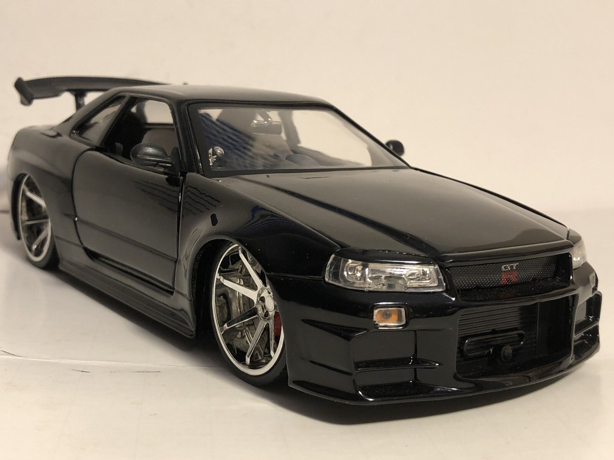 JADA BTK 2002 NISSAN SKYLINE GT R R34 BLACK 1:24 DIECAST JADA BTK 2002 NISSAN SKYLINE GT R R34 BLACK 1:24 DIECAST