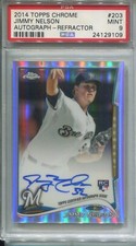 2014 Topps Chrome Image Variation Refractor /499 Jimmy Nelson Rookie Auto PSA 9