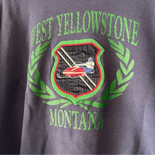 VINTAGE Yellowstone Montana Crewneck Sweatshirt Made in USA Crest Ski GR XXL - Bild 2 von 7