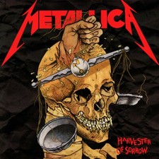 METALLICA Harvester of Sorrow BANNER HUGE 4X4 Ft Fabric Poster Tapestry Flag art