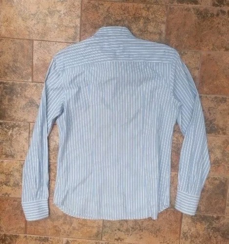 Mens Dolce & Gabbana Shirt Light Blue White Stripes, Size 36/50 - Picture 2 of 9