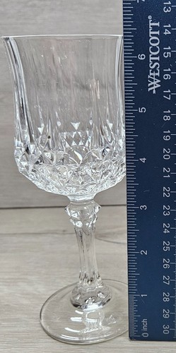 Cristal d'Arques-Durand LONGCHAMP Set of 6 Wine Glasses, Solid, Heavy Feel - Picture 7 of 8