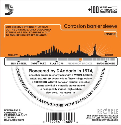 3er Set D'Addario EJ15 Saiten für Akustikgitarre extra leicht Phosphor Bronze EJ15-3D - Bild 4 von 18