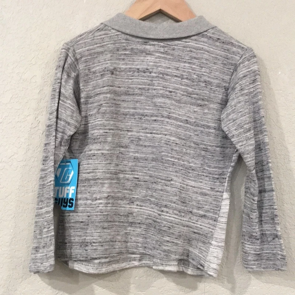 NUEVO Polo Tuff Guys Niños Talla 4 Manga Larga Moteado 100% Algodón Foto 3 de 4