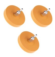 3x Folienradierer Radierscheibe 88mm incl. Adapter Aufkleber Entferner Set