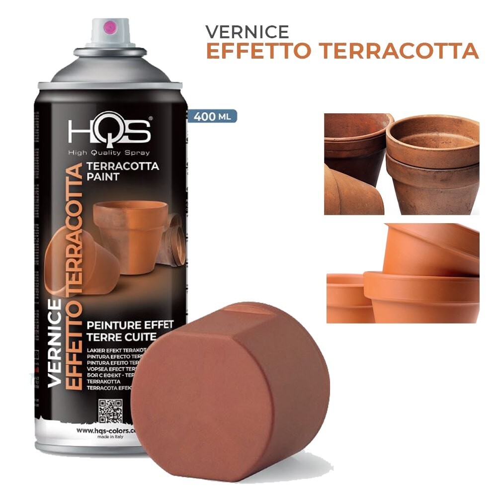 VERNICE SPRAY EFFETTO TERRACOTTA ML.400 SPRAY EFFETTO MATERICO ROSSO TERRACOTTA